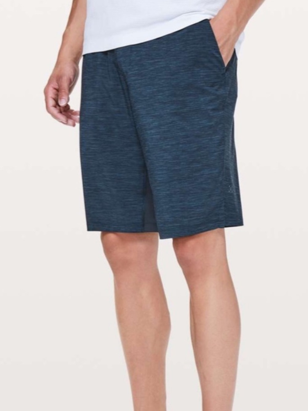 Lululemon T.H.E. Lined Heather Blue Athletic Shorts Mens Large Activewear